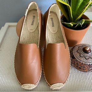 Soludos Brown Leather Espadrilles